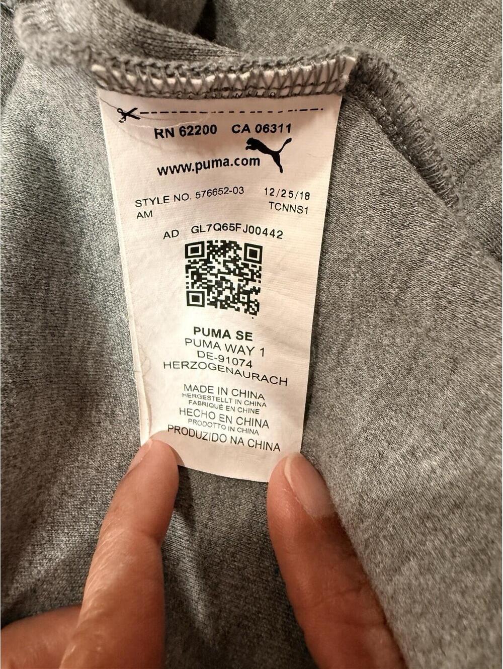 PUMA BMW M Motorsport Men's Full-Zip Hoodie Heather Gray Jacket Size Small - Picture 4 of 16